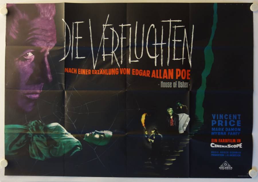House of Usher original german double-panel movie poster